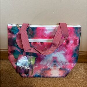 Pink Tie-Dye Tote Lunch Insulated Bag